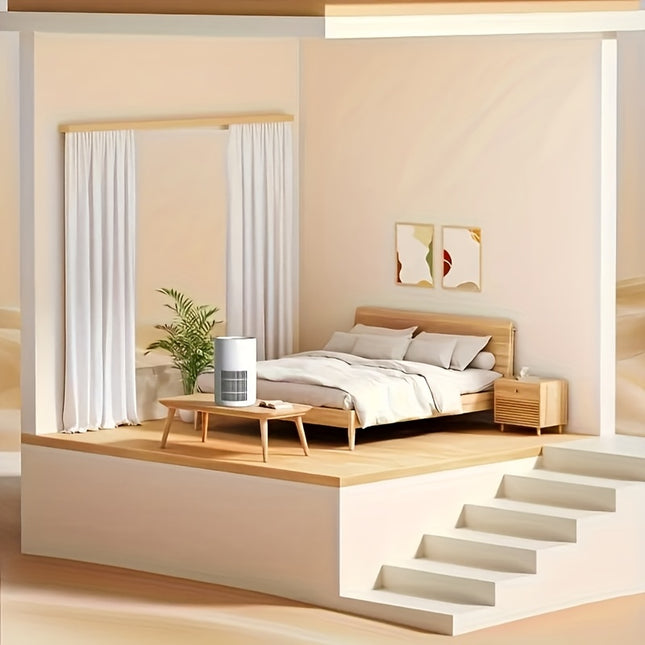 2025 New Model USB HEPA Air Purifier, Triple Pollen Allergy Filter, Smoke/Dust/Odor Removal, No Battery Required, ≤36V Operating Voltage, with Power Mode, for Smokers, Pets, Classrooms, Offices, Dormitories