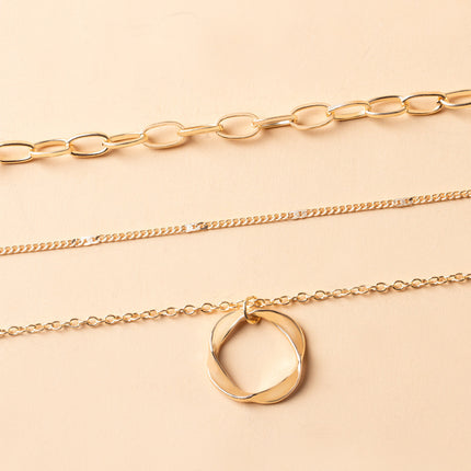 Regular Circle Pendant Fashion Necklace Street Shooting Trendy People