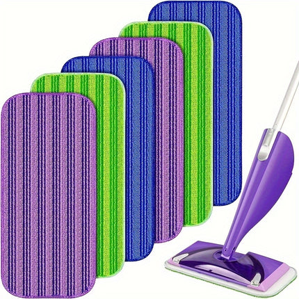 Mop Pads Reusable, Strong Absorption, Pet Hair Pickup, Dust and Dirt Grips, Cleaning Accessories, 2 Pack