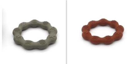 Full Three-dimensional Baby Silicone Teether Baby Molars Holding Round Teether