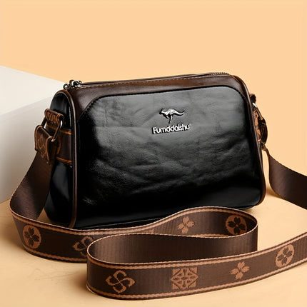 Women'S Crossbody Bag, Solid Color Pillow-Shaped Shoulder Bag with Adjustable Strap