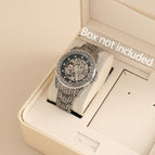 Silvery Watchcase Black Dial