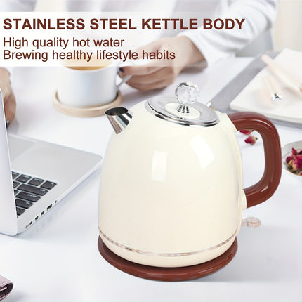 Retro-style electric kettle, 58 ounces large capacity, automatic shutdown and dry-burning protection,