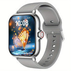 Silvery Watch + Gray Strap
