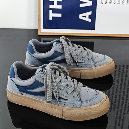 1pair Vintage Sports Skateboard Shoes for Men, 2024 New Low-Top Design, All-Season Casual Daily Wear