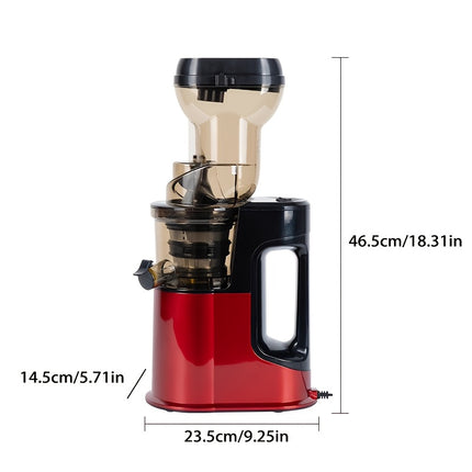 Juicer Slow Masticating Juicer Machine with Rotate Large Feed Chute for Most Fruits and Vegetables, Easy to Clean