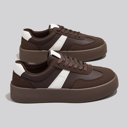 Men's Retro Thick-soled Casual Brown Niche Sneakers