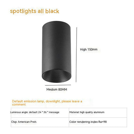 Thigh High Anti-glare Punch Free Ceiling Living Room Aisle Surface Mounted Spotlight