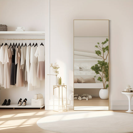 162.64 Cm X 53.34 Cm, Fully Standing Floor To Ceiling Mirror With Bracket, Living Room Wall Decoration Mirror