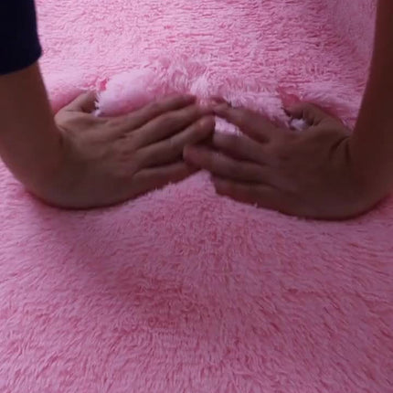 Extra Large Plush Mat - Ultra-Soft & Brown Floor Mat, Non-Slip Backing, Machine Washable,