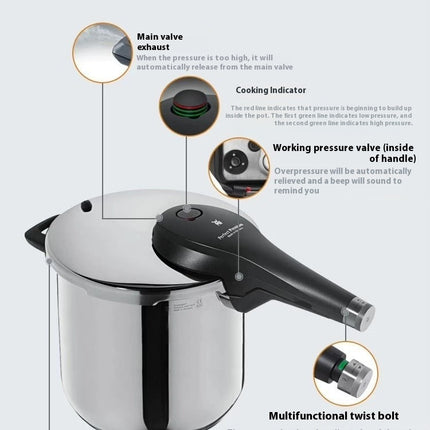 Stainless Steel Pressure Cooker Is Easy To Clean