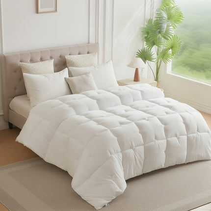 1pc Thick Quilt, Two-Tone Mesh Quilted Quilt, 400 GSM Full-Polyester Quilt, Machine Washable