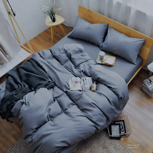 Bed set anthracite 225x220cm, Bed Comforter, King Size Bed Accessories, Bedroom Essentials