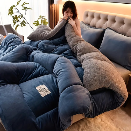 1pc Luxury Thickened Winter Quilt - Soft Light -Friendly Bedding with Quilted Stitching