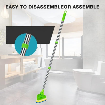 Cleaning Brush with Long Extendable Handle, Lightweight Detachable Shower Scrubber for Cleaning