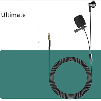 Lavalier Microphone Monitor Line Video Live Mini Interview Recording Equipment