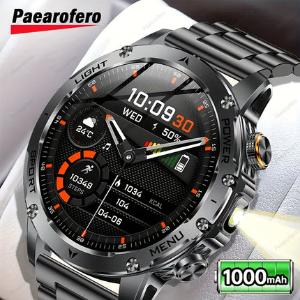 Smartwatch with a 1000Mah Large Battery, LED Flashlight, Wireless Calling, Voice Assistant, Multifunction