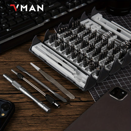 128in 1 Precision Screwdriver Set, Magnetic Driver Kit with Flexible Shaft, Professional Magnetic Repair Tool Kit