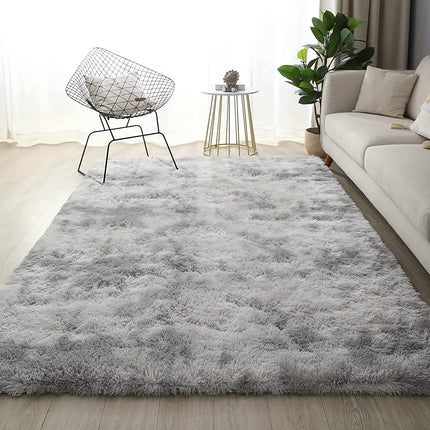 1pc soft plush area Mat, non-slip plush Mat, soft plush bedside Mat, tie dye living room Mat,