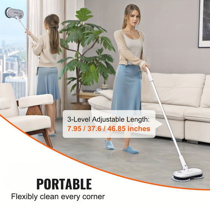 Electric Mop Up To 70 Mins Powerful Battery, Electric Spin Mop With Dual Spinning Mop Heads,