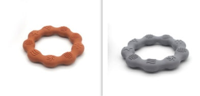 Full Three-dimensional Baby Silicone Teether Baby Molars Holding Round Teether