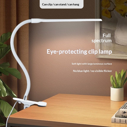 Clip-on LED Plug-in Desk Reading Bedroom Bedside Lamp