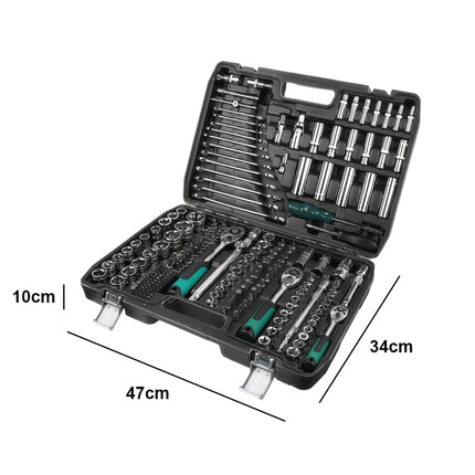 227pcs Ratchet Wrench Set Durable Carbon and Plastic Tool Kit for Car Repair, Home Maintenance,