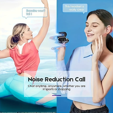 Wireless Earbuds With Earhooks, Play Back Sports Headphones In-Ear HiFi Stereo Earphones