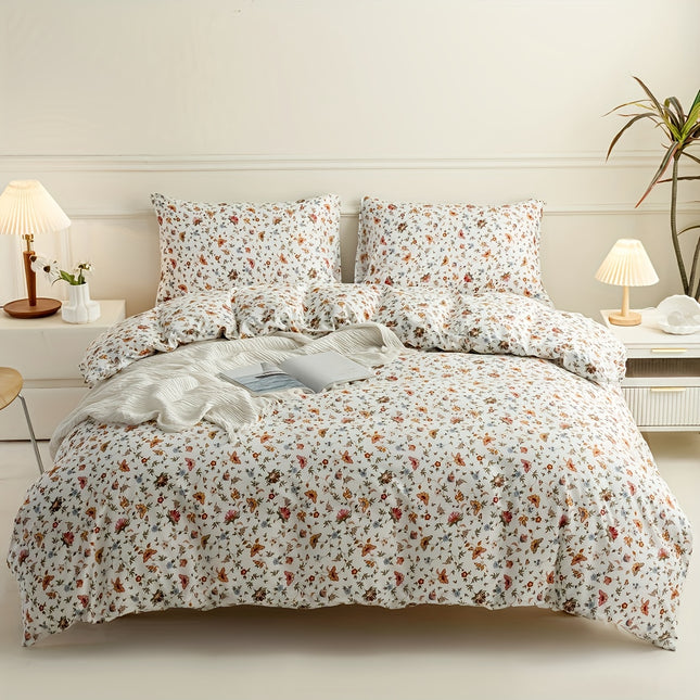 3pcs(2 Pillowcases + 1 Comforter Cover) Polyester Kit Bedroom Double Bed/Single Bed/Bedroom/Extra-Large Bed Universal