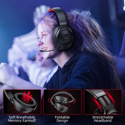 Wireless Gaming Headset with Noise-Canceling Mic,