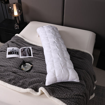 1pc New Twisted Flower 3D Design Double Long Pillow Core, Durable and Non-Sagging, Good Support