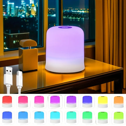 1pc LED Reading Lamp, RGB Touch Night Light, Tapping Table Light, Bedroom Bedside Light