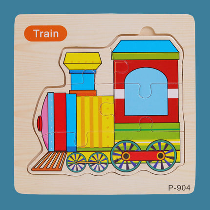 Animal Cartoon 16-piece Wooden Puzzle