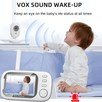 Baby Monitor with 720P Camera, 3.5-inch LCD Screen, Wireless 900-foot Transmission Range,