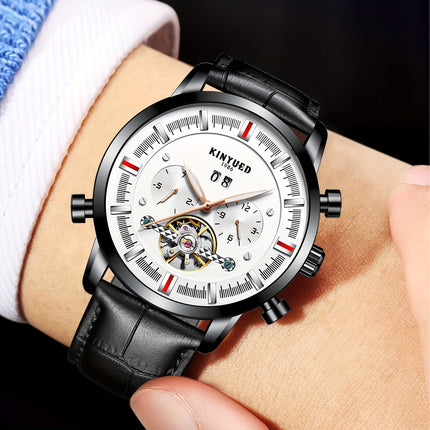 Men'S Casual Fashion Waterproof Watch, Luxury Large Dial Multifunctional Automatic Mechanical Watch
