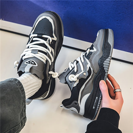 Top Street Style - Comfy Non Slip - Casual Lace Up Soft Sole Sneakers For Men's Outdoor Activities
