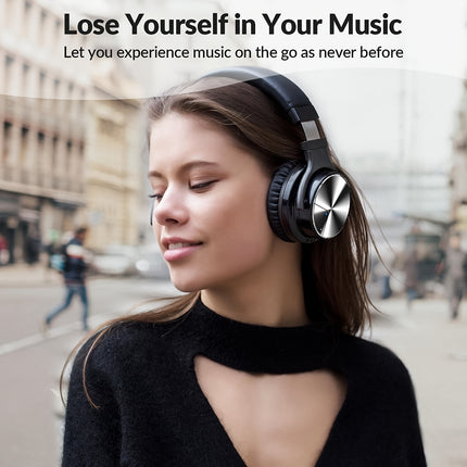 Playtime Wireless 5.2 Active Noise Canceling Over-Ear Headphones Microphone, USB Charging