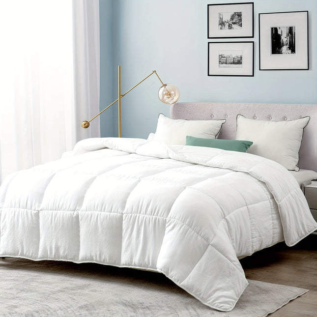 1pc Breathable Soft And Comfortable Microfiber Brushed Fabric Comforter Shell, 300gsm Fiber Filling