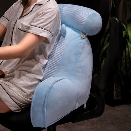 New Waffle Ice Silk Lumbar Support Pillow Cool Feeling Bed Head Back