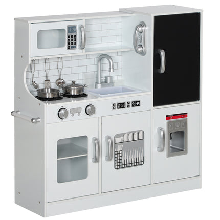 Kids Kitchen Playset Pretend Play Toy Kitchen with Play Phone,