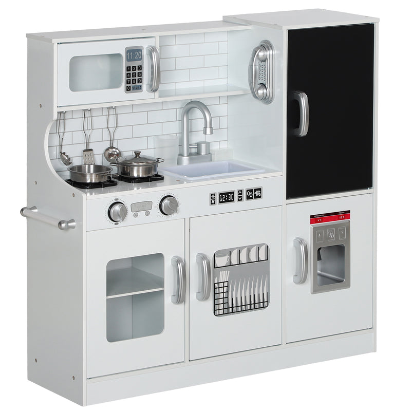 Kids Kitchen Playset Pretend Play Toy Kitchen with Play Phone,
