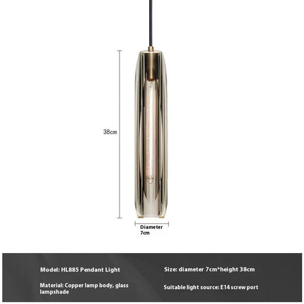 Simple Post-modern Bedroom Bedside Crystal Chandelier