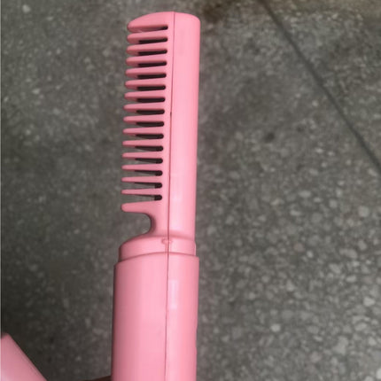 Professional Wireless Hair Straightener Curler Comb Fast Heating Negative Ion Straightening Curling Brush Hair Styling Tools