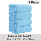 Blue / 4 Piece Bath Towel
