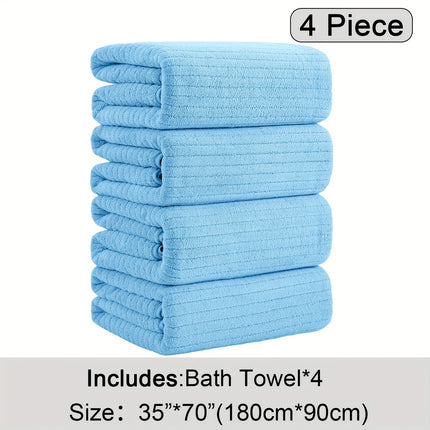 4 Pack Oversized Bath Towels Set, 35"x70" Extra Large Towel Microfiber