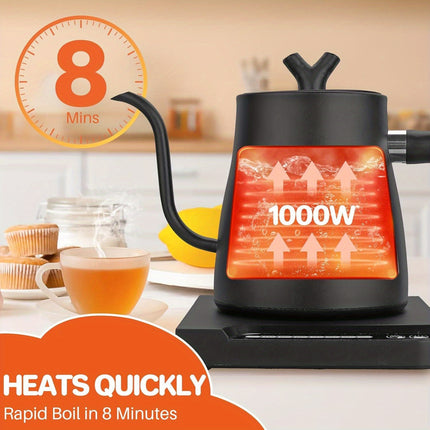 Kettle with Gooseneck Design, Adjustable Temperature Settings, 7 Predefined Temperatures