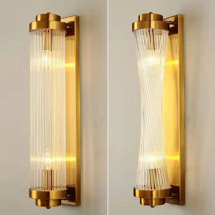 LED Bedroom Bedside Light Luxury Crystal Wall Lamp