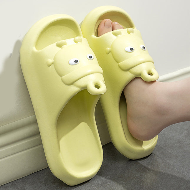 Cute Cartoon Slippers Non-slip Eva Slippers Female Couple House Shoes