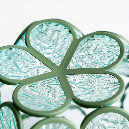 Deco Metallic Green Lampshade - Vintage-Inspired, Matte Finish, Plastic & Metal Construction