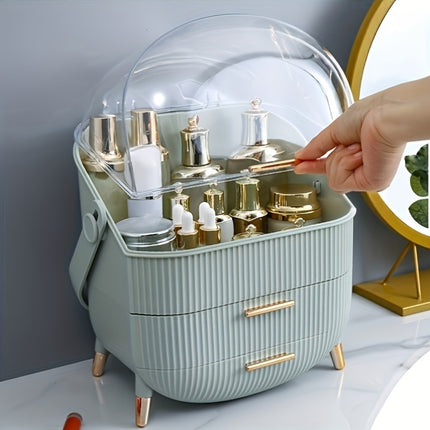 Luxury Cosmetic Organizer with Transparent Dome Lid